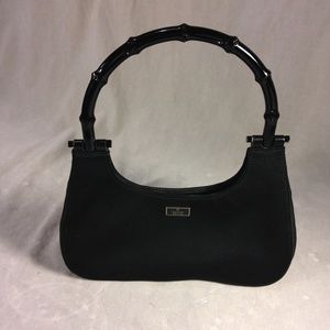 Gucci Black Evening Bag with Bamboo Handles
